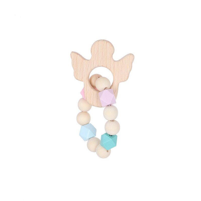 1PC Hout Tandjes speelgoed Baby Armband Dier Vormige Sieraden Tandjes Voor Baby Organische Houten Siliconen Kralen Accessoires Speelgoed: 6