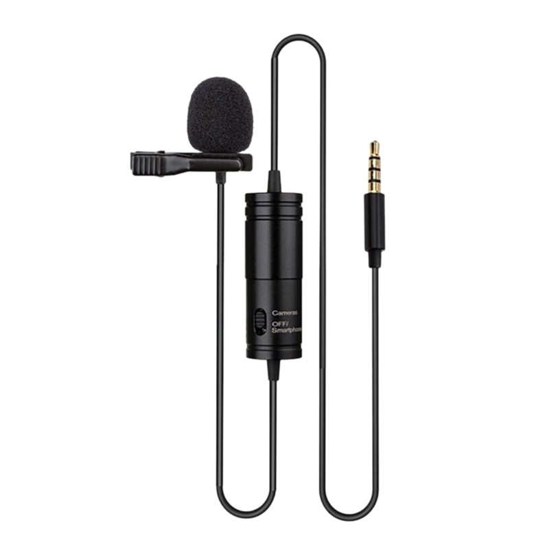 Portable Microphone Condenser Clip-on Lapel Mic Interview Microphone Wired Microphone for Phone SLR Camera Amplifier: Default Title