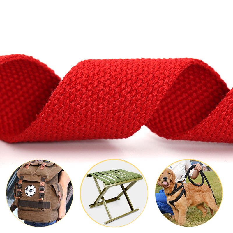 5Meters 32mm Canvas Ribbon Belt Bag Cotton Webbing Canvas Webbing Knapsack Strapping Sewing Bag Belt Accessories