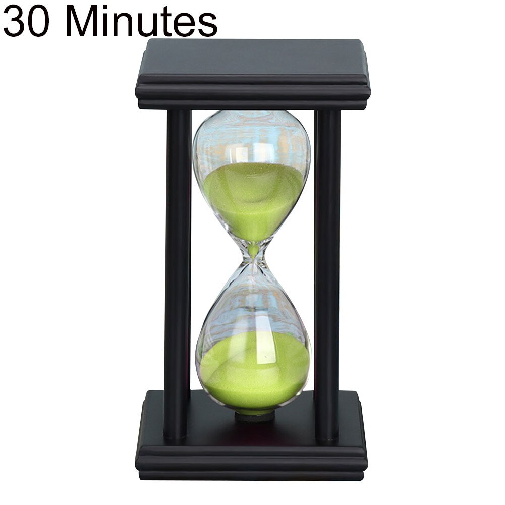 5/15/30min Uhren Sanduhren Holz Sand Uhr Sanduhr Sanduhr Timer Küche Schule Wohnkultur Sand Timer wohnkultur: Schwarz Grün / 30 min