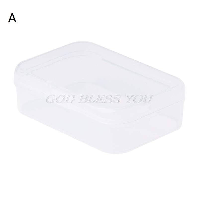 Rectangle Plastic Storage Case Collection Box Jewelry Container Business Card Box Hardware Tool Accessories Organizer Holder: A