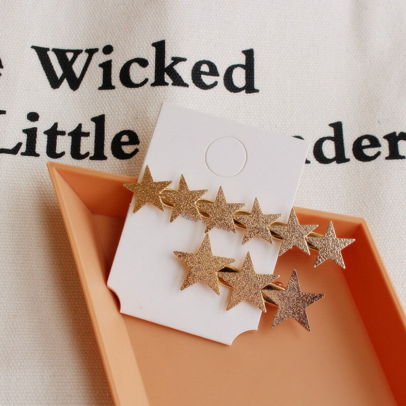 2/3/4 Pcs/Set Korea Eenvoudige Metalen Haarspelden Voor Vrouwen Hollow Star Hartvorm Haarspeldjes Goud Kleur hairgrip Haaraccessoires
