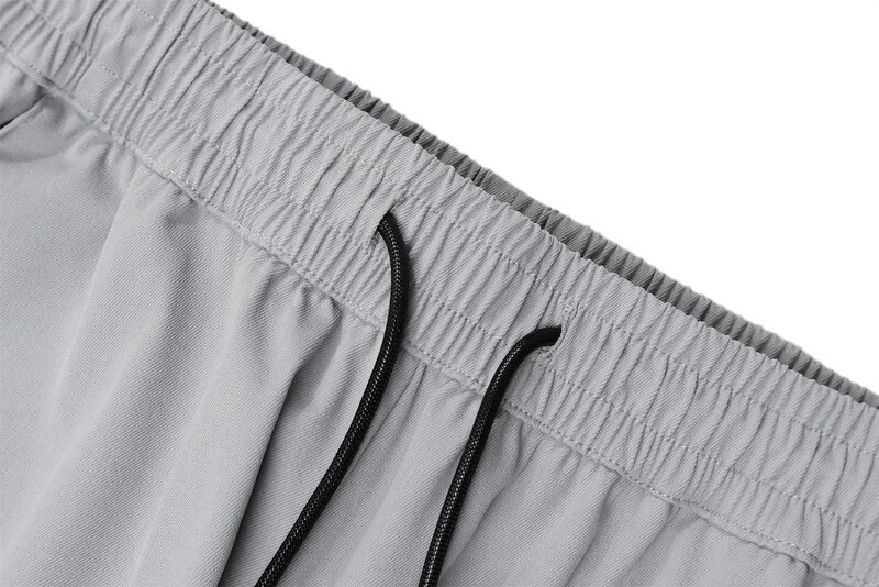 Pantalones Cargo reflectantes con cordón para hombre, ropa de calle, acampanados, de chándal, de gran tamaño