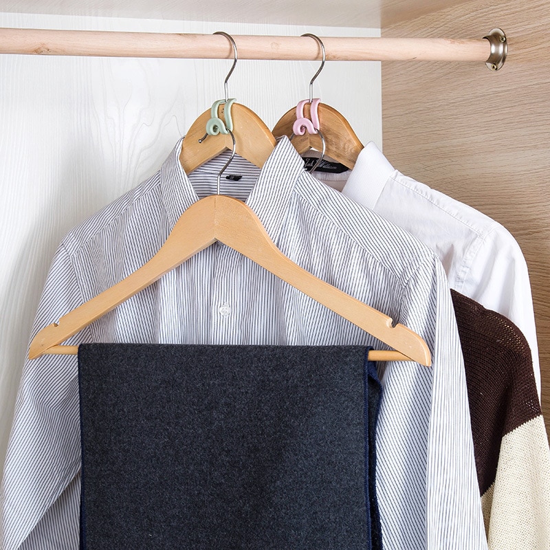 DIY Mini Clothes Hanger 5/15Pc Antislip Clothes Hanger Plastic Home Easy Hook Closet Organizer Storage Rack Holder Hook