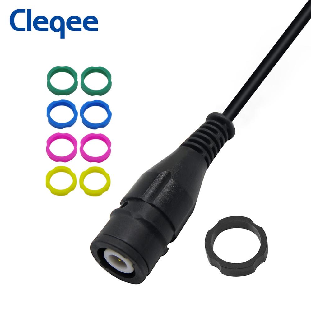 Cleqee P1206 Bnc Stekker Naar 4Mm Rechte Banaanstekkers Coaxiale Kabel Oscilloscoop Test Lead 120Cm