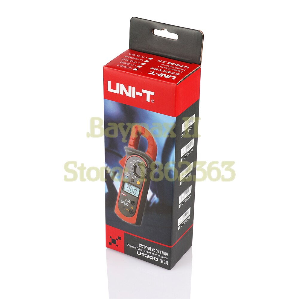 UNI-T UT201 1999 Counts Digital Auto Range Clamp Multimeter with 400A AC Current Test and Continuity Buzzer