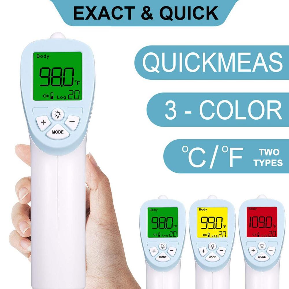 Thermometer Front Digital Infrared Temperature Measurement Contactless Color Backlit Digital Display