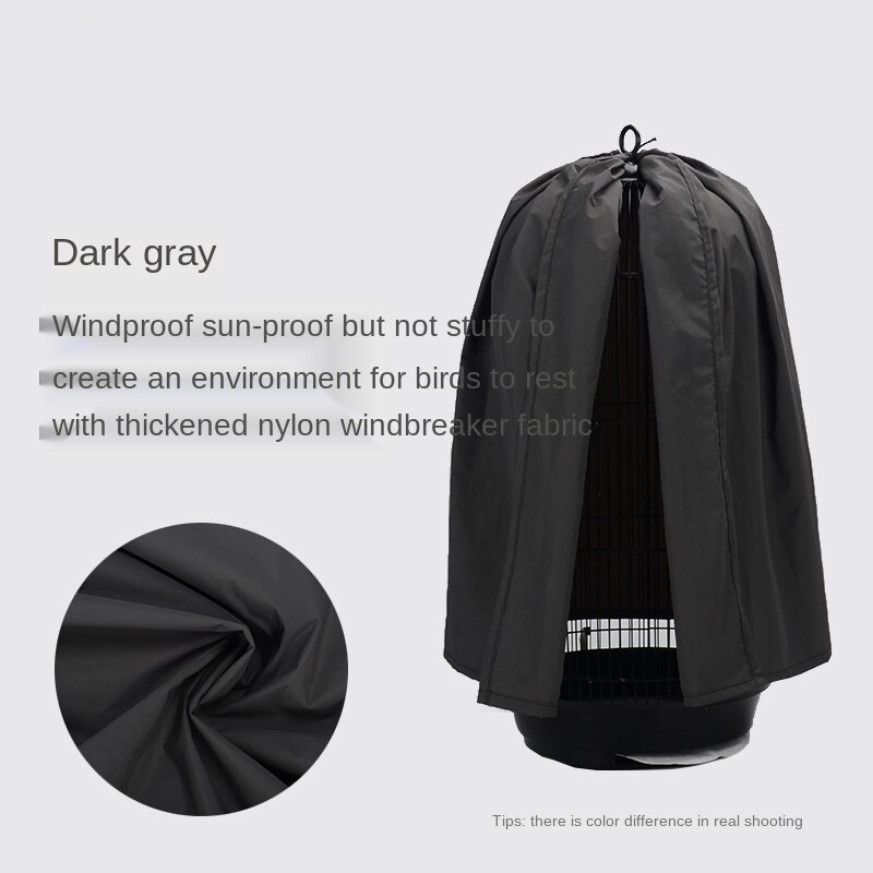 Nylon Winddicht Stofdicht Vogelkooi Cover Solid Ronde Myna Vogelkooi Cover Blackout Zonnebrandcrème Regendicht Doek Shading Cover ZA286: color3