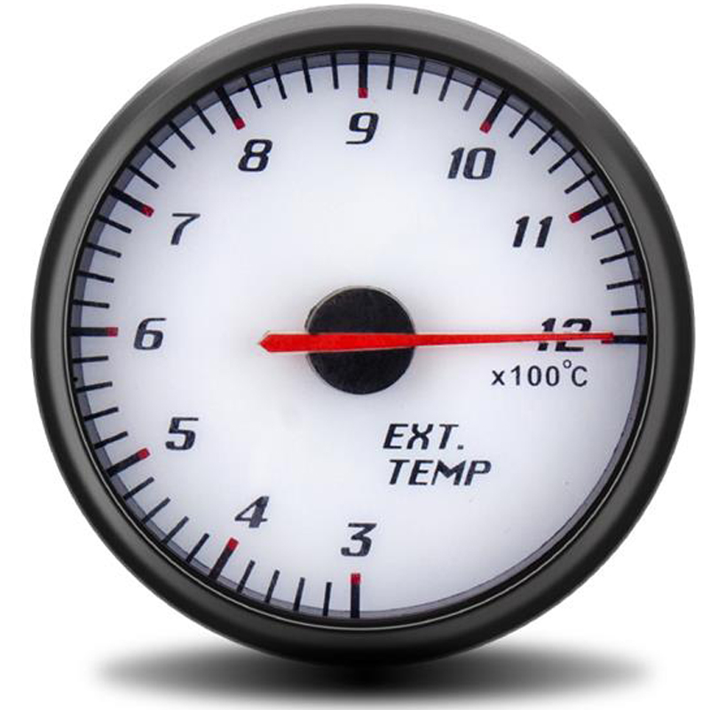 60mm udstødningsmåler ext temp måler pointer bil luft brændstof gas temperatur egt måler til motorcykel bil udstødning temperaturmåler