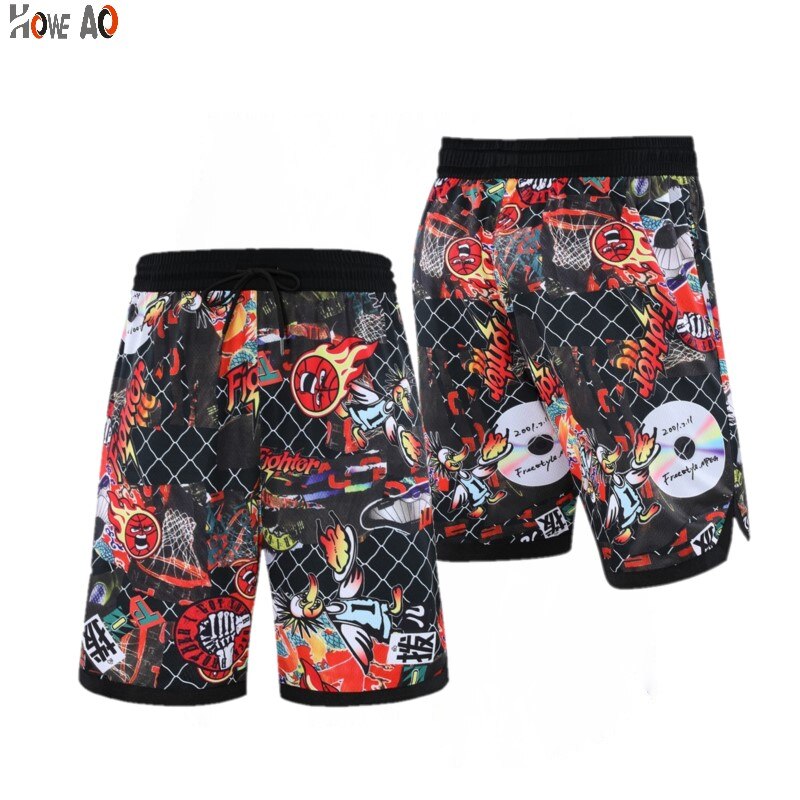 HOWE AO Man Plus Size M-3XL Summer Style Beach Short Breathable Quick Dry Loose Casual Printing