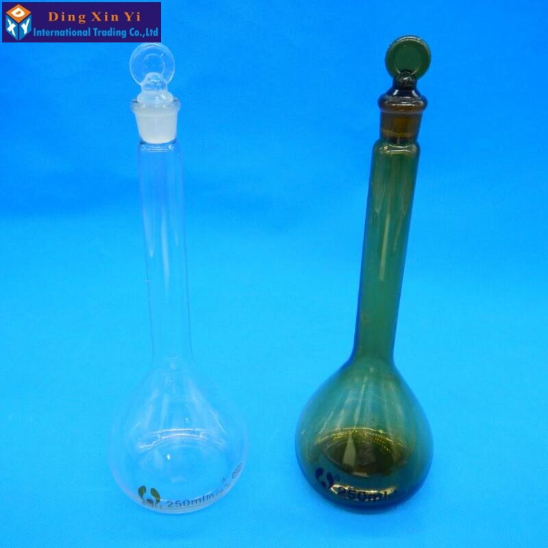 250ml brown glass flask volumetric flint glass flask volumetric Laboratory brown volumetric flask