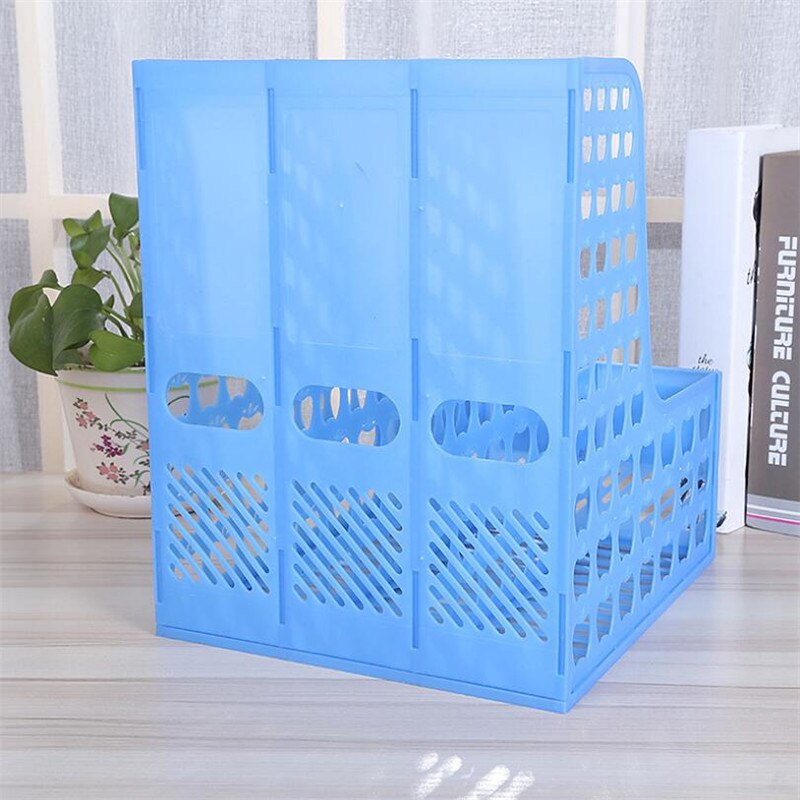 24.5x26.5x31cm trois en un porte-fichiers bureau organisateur bureau fichier colonne PP plastique données cadre porte-fichiers de stockage