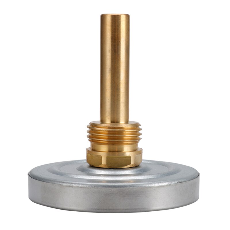 Temperature Liquid Water Home Garden 63mm Dial Horizontal Thermometer Aluminum Temperature Gauge Meter Liquid Water