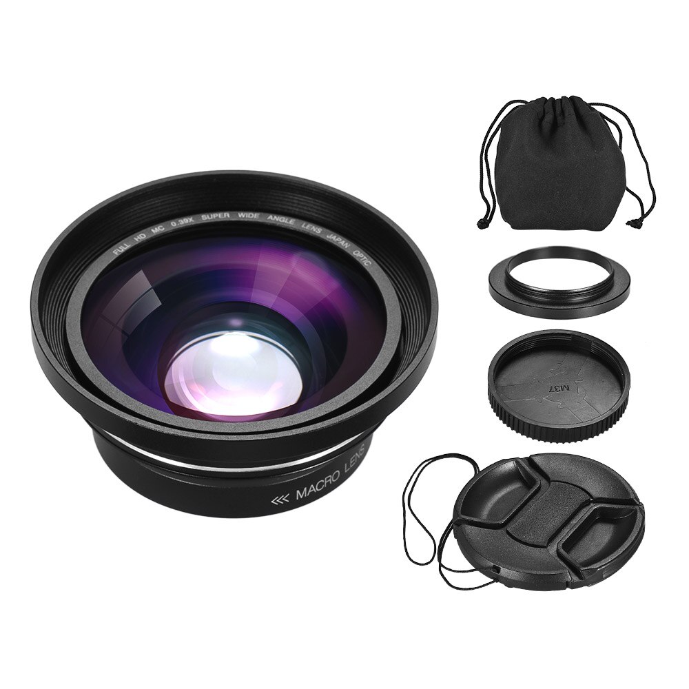 30mm 37mm 0.39X Lens Full HD Wide Angle Macro Lens for Ordro Andoer Digital Video Camera Camcorder