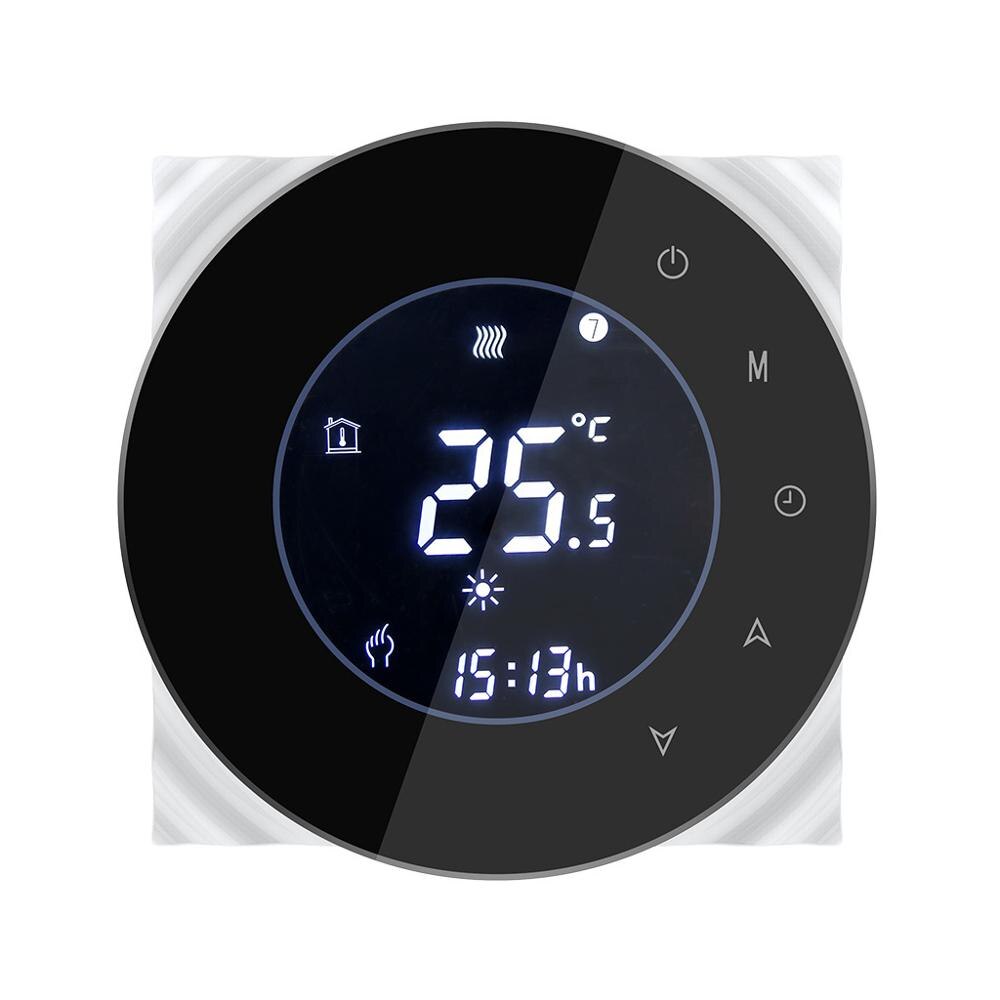 3A-6000 Room Temperature Controller Thermostat for Water Underfloor Heating Thermoregulator LCD Touch Screen Thermostats: Black