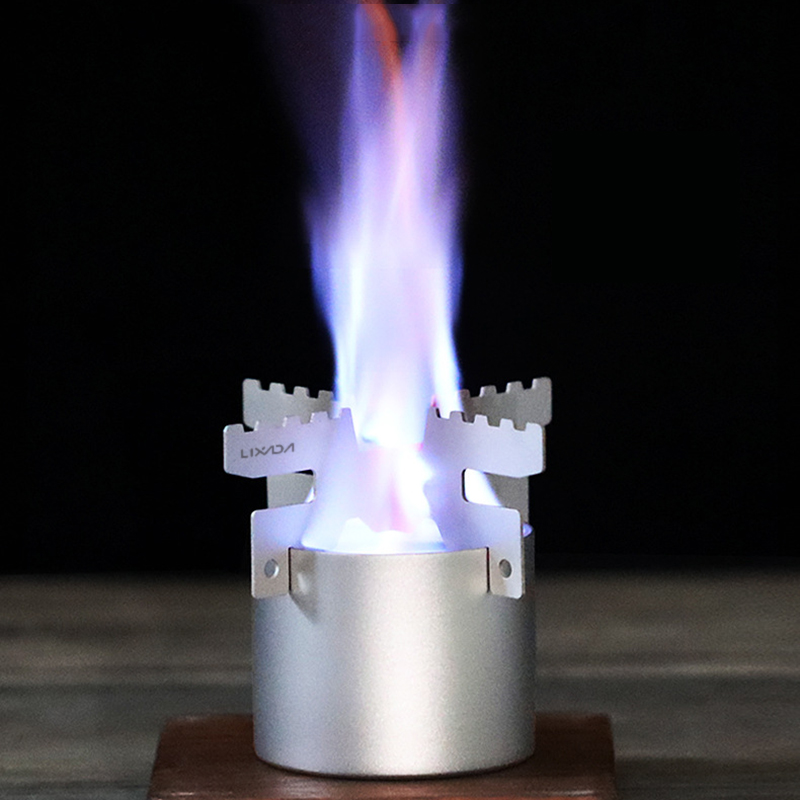 Mini Alcohol Stove Lightweight Titanium Liquid Spirit Alcohol Stove Furnace Camping Stove for Outdoor Camping Backpacking Hiking