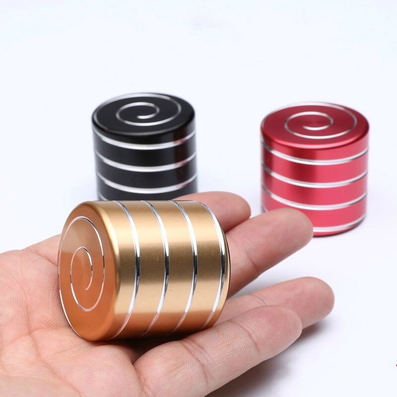 Desktop Cylinder Gyroscopes Decompressing Spinning Top Office Desk Rotating Fidget Toy Optical Illusion Finger Toys Adults