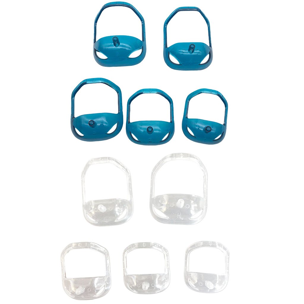 Paquete de 10 plantillas para modelar bigote, Barba, goatí, transparente + azul