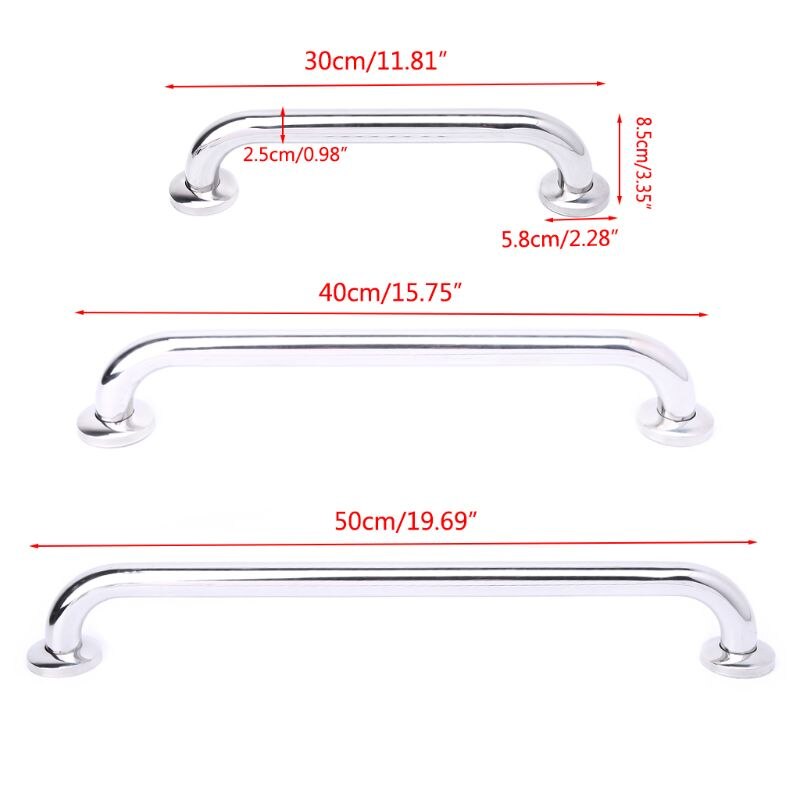 30/40/50Cm Rvs Badkamer Bad Leuning Grab Bar Douche Veiligheid Ondersteuning Handvat Handdoekenrek HX6D