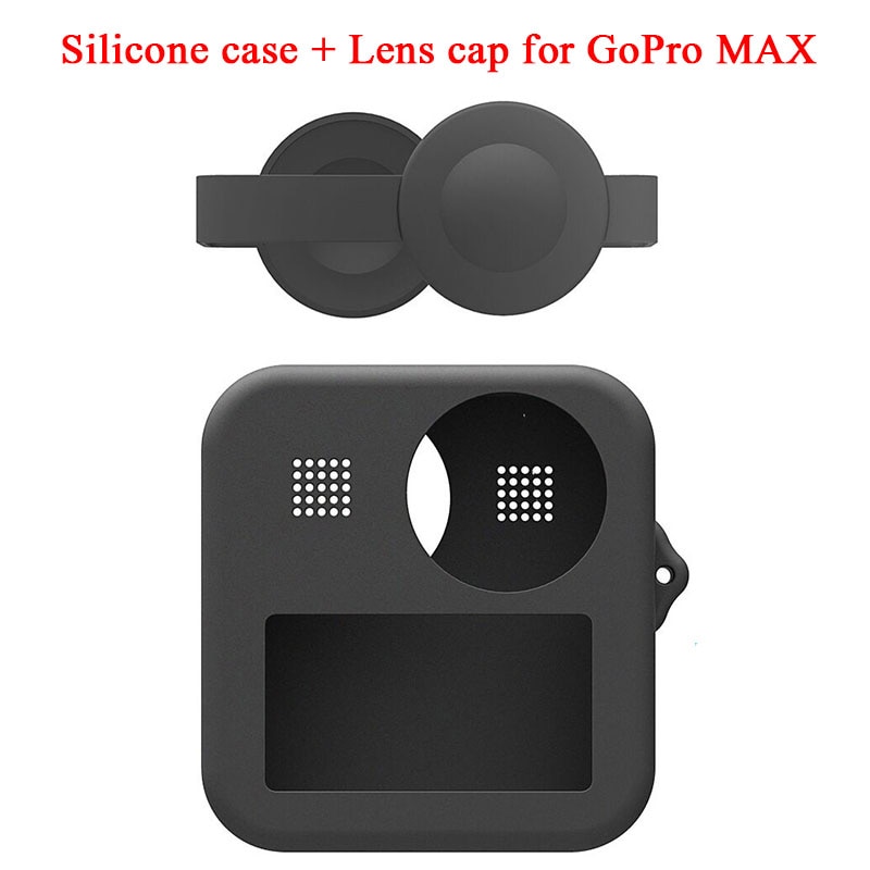 Silicone case With Lens cap for Gopro Max Silicone Protective Cover go pro Panoramic Action Camera Accessories Case