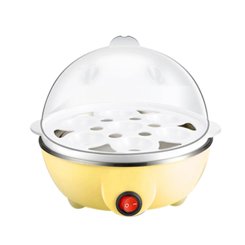Egg Steamer Mini Single Layer Poacher Plastic Kitchen Egg Cooking Tool Home Cookware Gadget US Plug: Yellow