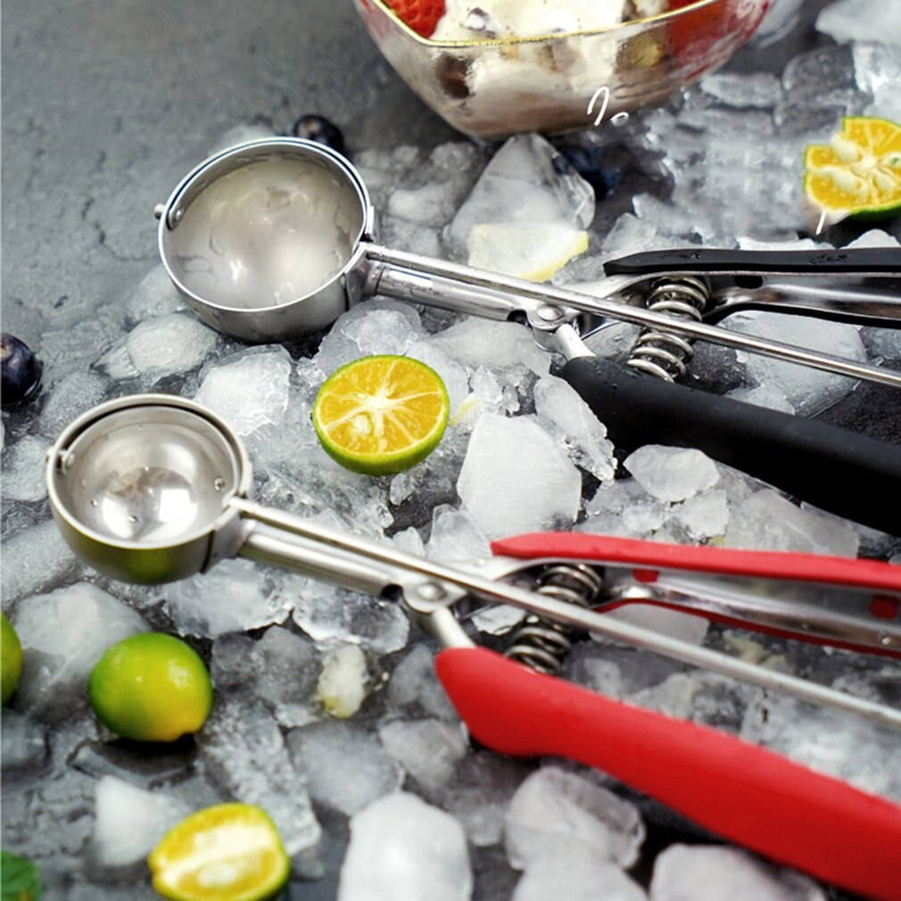 Ice Cream Spoon Ice Cream Spoon Dig Black 3 Piece Set Dishwasher Safe Ergonomic Frozen Dessert Watermelon Sorbet