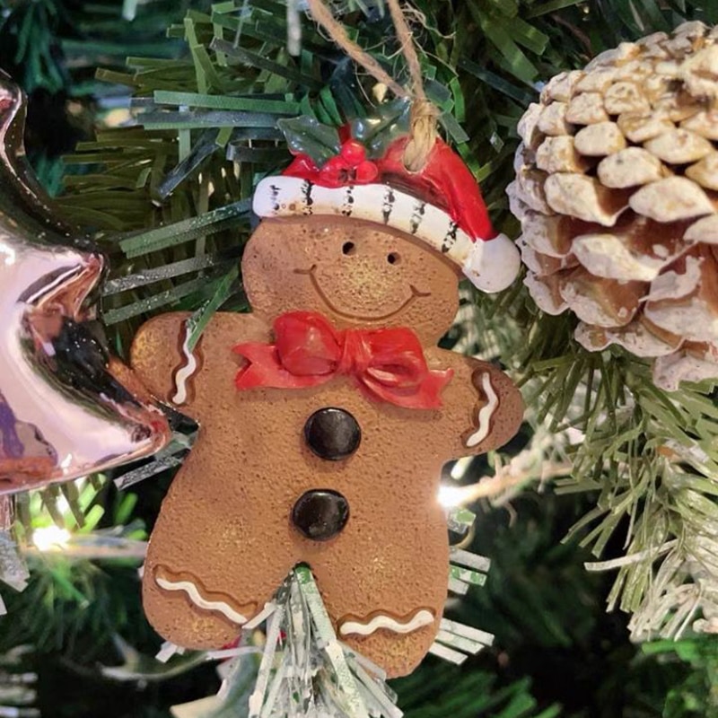 Gingerbread Man Hangers Kerstboom Ornamenten Zachte Hars Gingerbread Man Cookie Voor Thuis Xmas Jaar Party Opknoping Decor