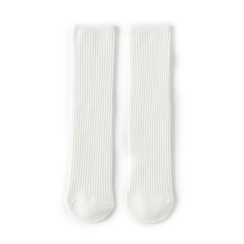 1 paar Eltern-Art Socken Für freundlicher Erwachsene Doppel Nadel Feste Farbe Socken Baby Hohe Socken Jungen Mädchen socken Frühling Herbst: 01