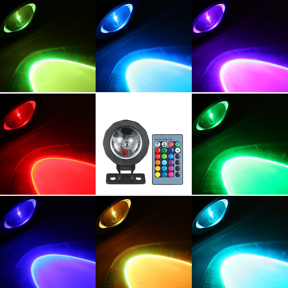 Rgb Led Onderwater Licht Met Afstandsbediening 16 Kleuren Veranderen 4 Lichteffecten IP68 Water Proof Lamp Voor Zwembad Aquarium vijver