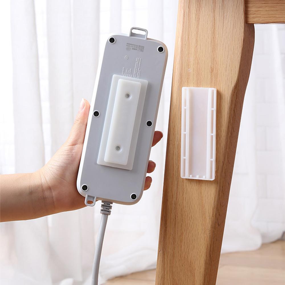 Wall Mounted Sticker Punch-free Plug Fixer Self-Adhesive Organizer Seamless Wire Holder Tool Fixer Strip Socket Home Cable H3F3