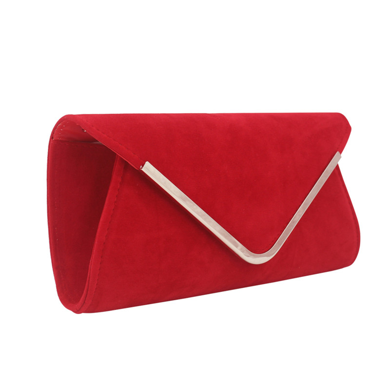 Populaire Dame Clutch Avondtasje Graceful Velours Winkelen Party Bruiloft Envelop Clutch Bag Voor Lady Vrouw Jong Meisje: Rood