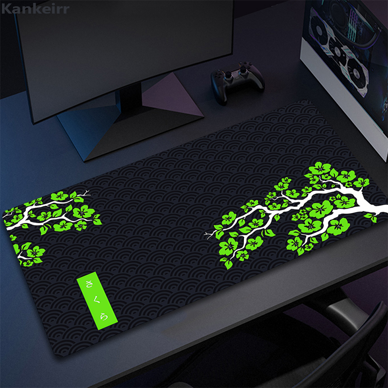 Lila sakura musmatta stora musmattor pc gamer musmatta kontorsmusmattor kawaii skrivbordsmatta gummimattor för tangentbord 900 x 400: 100 x 50 cm / Aprikos