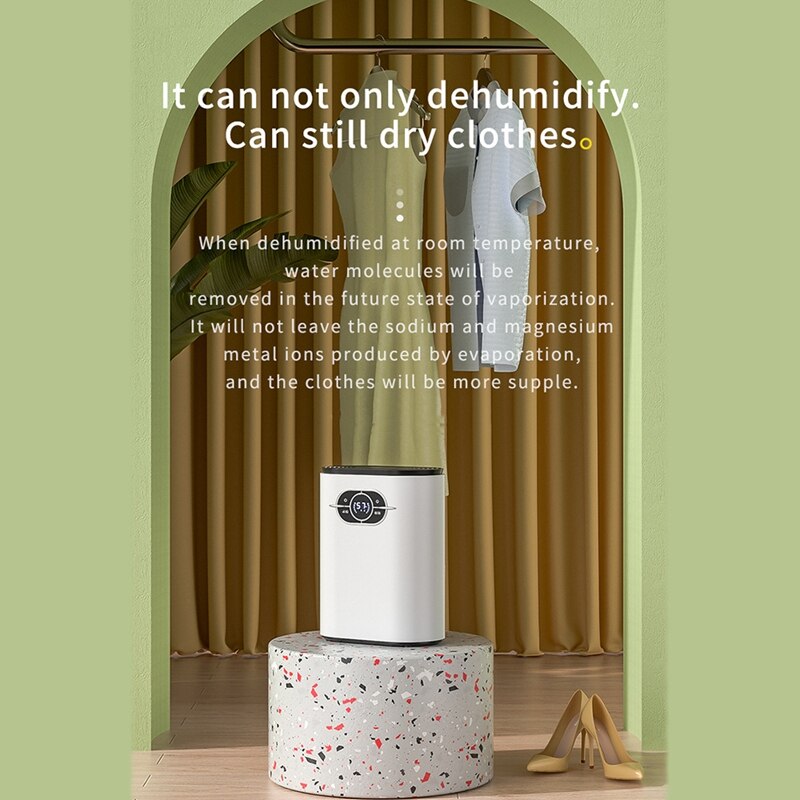 Top Home Dehumidifier Negative Ion Air Cleaner Energy Saving Air Dryer Low Noise 1200Ml Water Tank EU Plug