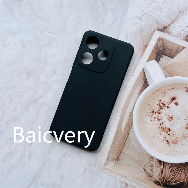 Custodia per telefono per smartphone infinix 30i/ 30 play/hot 30 , cover posteriore semplice e colorata in tpu: Pvc / Nero