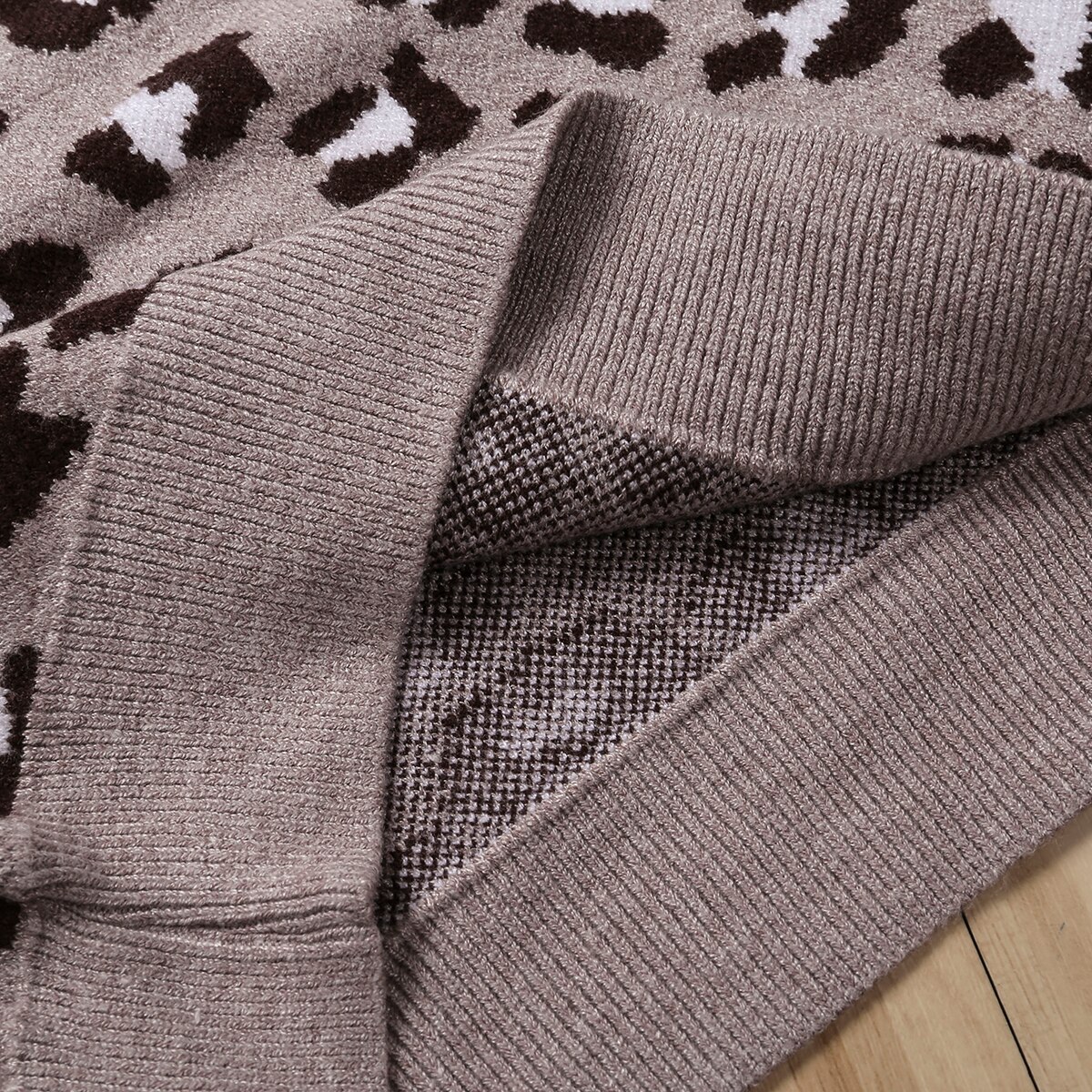 Winter Warm Kids Baby Lange Mouw Trui Mode Luipaard Tops Fleece Trui Ronde Hals Knitwear Voor Peuter Jongen meisje