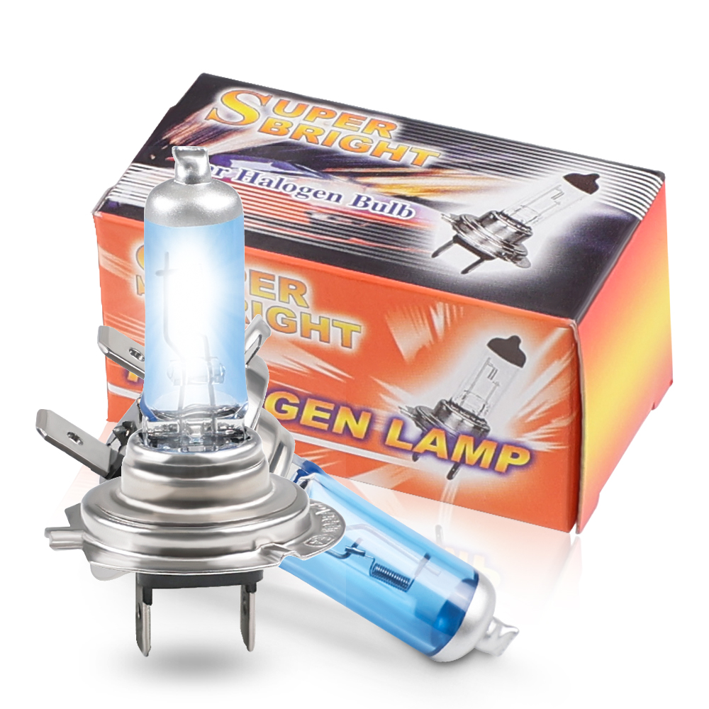 Bombillas led de xenón halógenas para coche, faros súper blancos, 12V, H7, 100w, 6000k, 2 uds.: Blanco