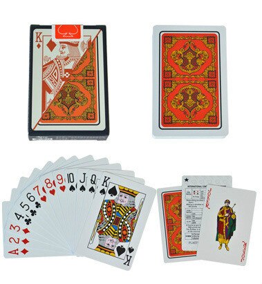 Carte da gioco in PVC impermeabile e solitario poker solitario black jack carte da gioco in plastica poker gioco da tavolo carta da gioco regalo creativo: 5639 red pvc
