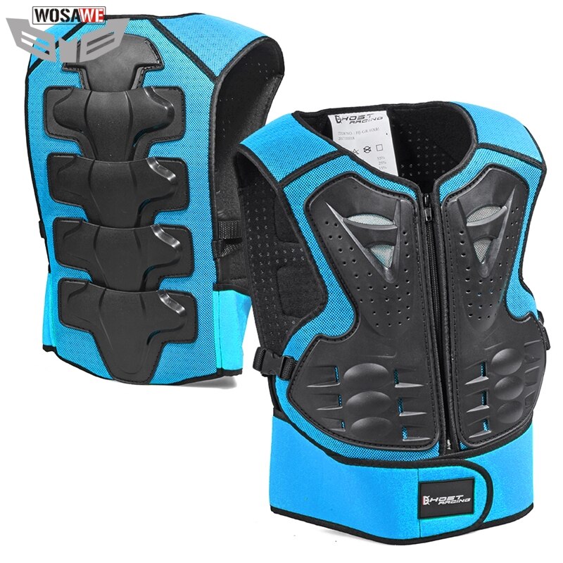 GHOST RACING Kids Motorcycle Armor Vest Motorbike Chest Back Protector Armor Motocross Racing Vest Protective Gear