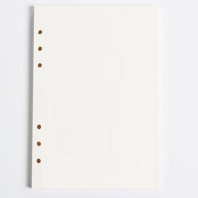 A6 Binder Notebook Refill 6 Hole Loose Leaf Spiral Notebooks Paper Core Weekly Planner Office Agenda Book Blank Inner: Blank