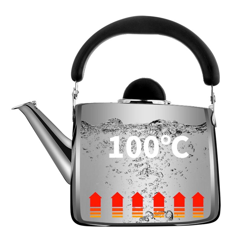 Stainless Steel Teapot Pot Silver Metal Kettle Loose Tea Maker Infuser Tea Kettle Pot with Removable Tea Strainer Tool