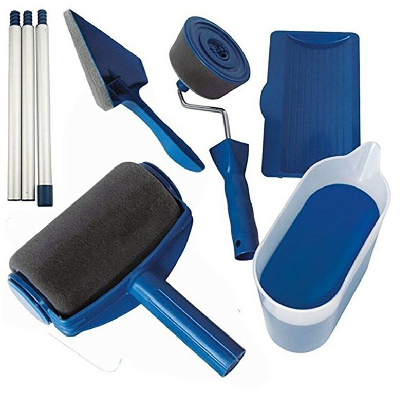 Multifunction DIY Paint Runner Roller Brush Handle Kit Tool Household Pro Corner Set Decorate Home Office Room Wall