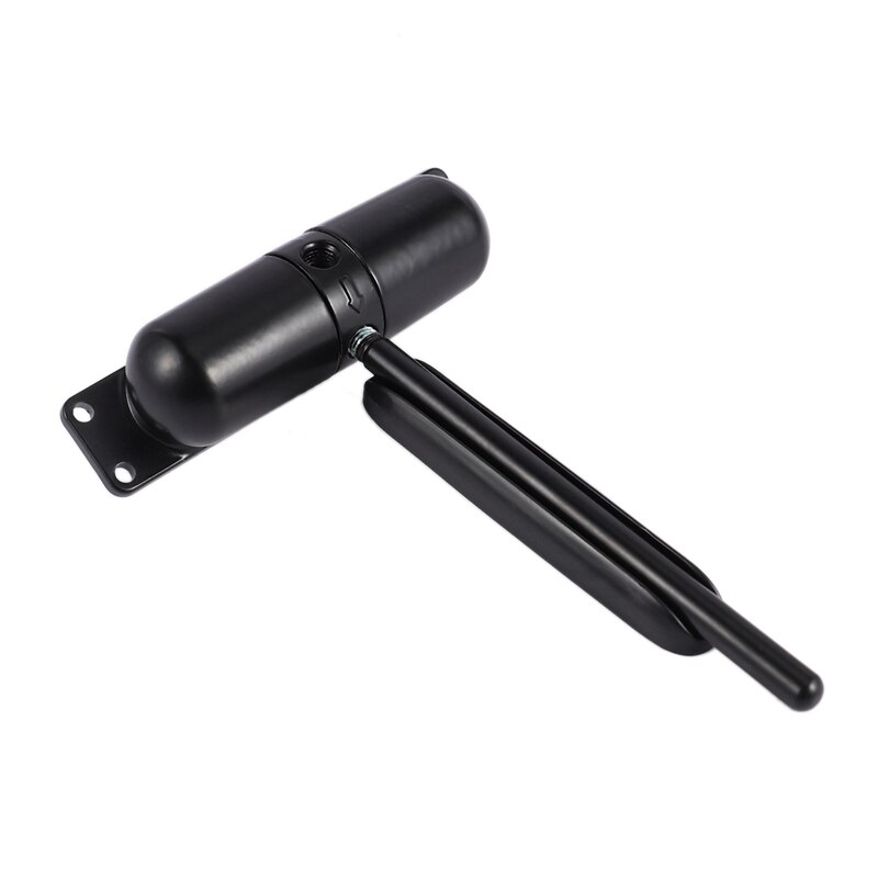 1 Set 20-70Kgs Black Adjustable Surface Mounted Spring Door Closer Automatic Door Closer Fire Rated Indo
