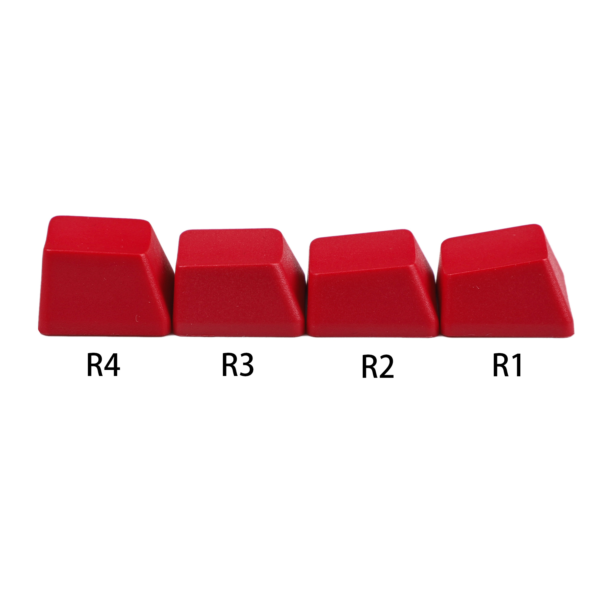 1u R1 R2 R3 R4 teclas personalizadas alfanuméricas de perfil OEM PBT grueso en blanco para teclas DIY: Rojo / INTERRUPTOR NEGRO