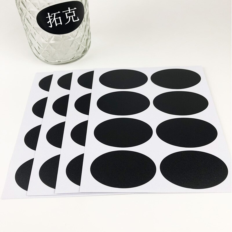 Sticker40pcs /Set Blackboard Stickers Craft Kitchen Jar Storage Box Label 5cm X 3.5cm Black Spice Blackboard Sticker Blackboard