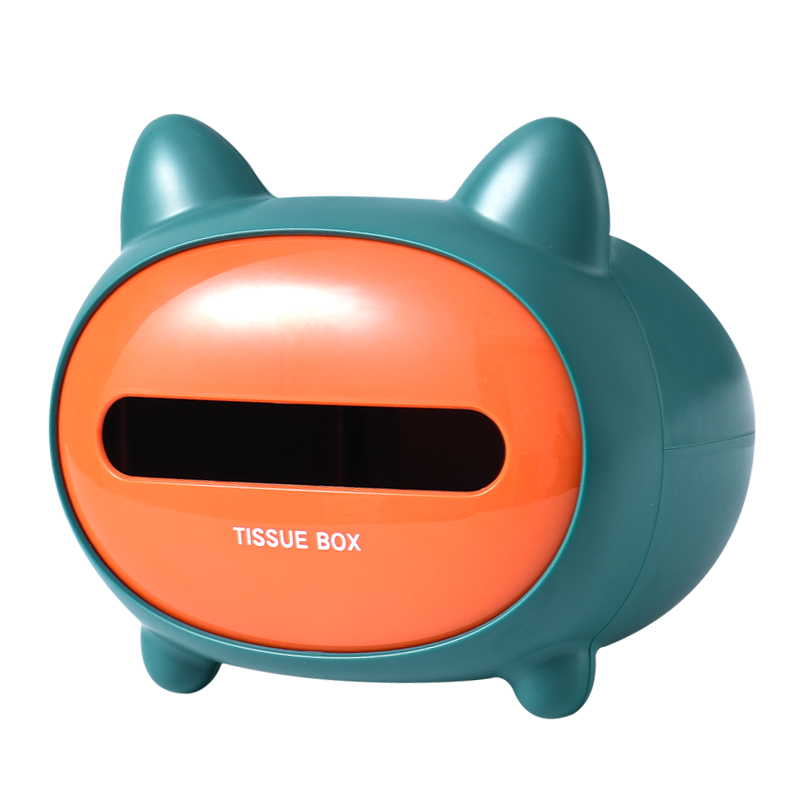 Cartoon Abs Kat Model Tissue Doos Leuke Kitty Dispenser Opslag Houder Servet Case Organizer: Oranje
