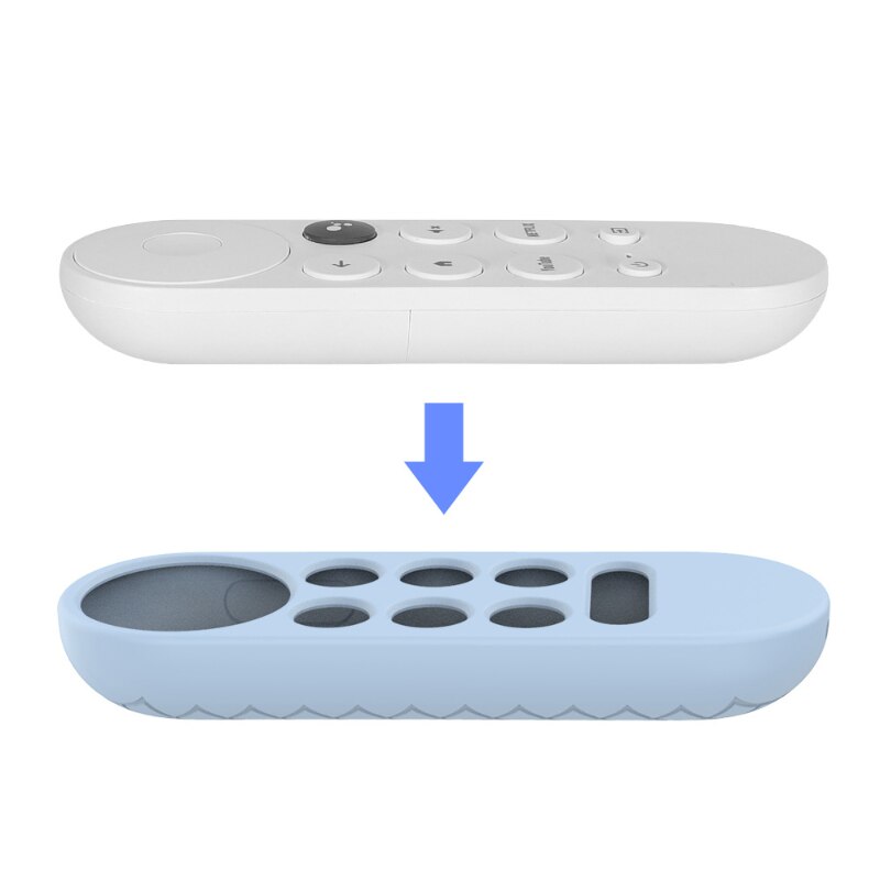 Pour Chromecast Avec Google TV Télécommande vocale Anti-Perte Coque En Silicone Portable Manches Télécommande