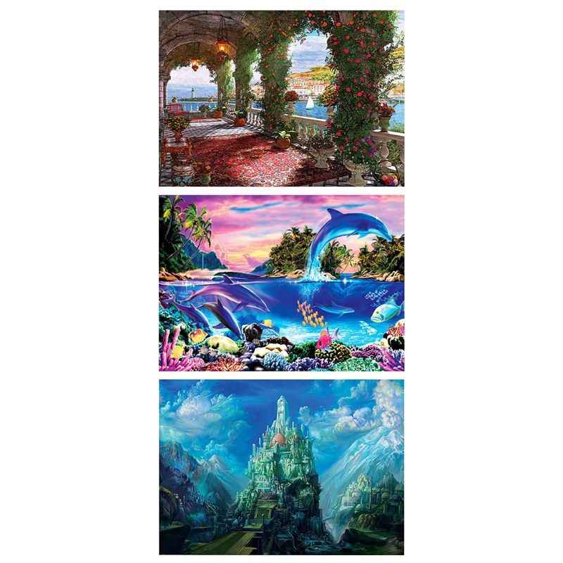 1000 Stks/pak Dikker Papier Puzzel Landschap Monteren Jigsaw Intellective Educatief Speelgoed Woondecoratie