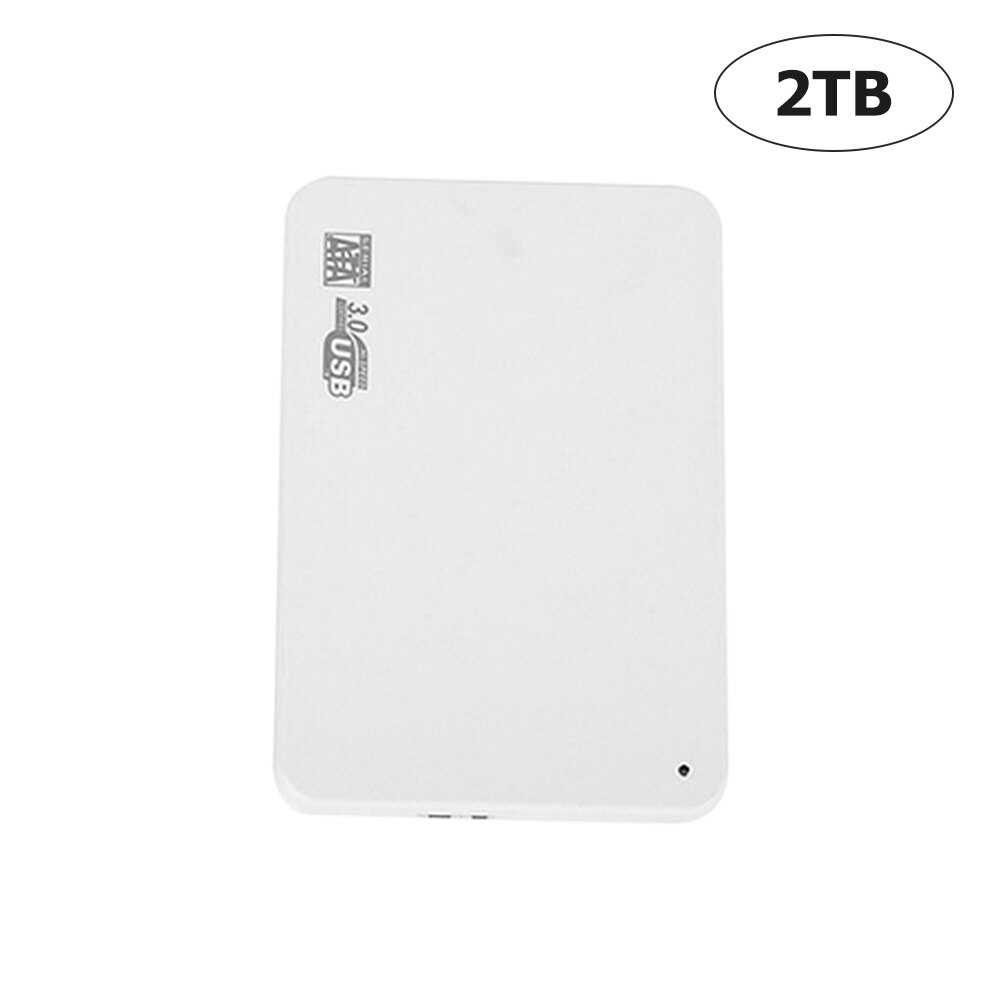 2.5inch External Hard Drive USB 3.0 500GB 1TB 2TB Storage HDD External Hard Disk Portable HD Hard Disk For Desktop Laptop Mac: White / 2TB