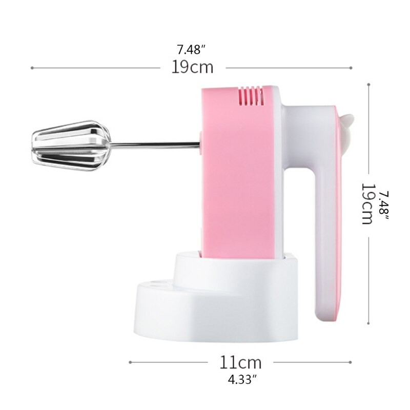 Handheld Electronic Mixer 5 Speed for Cake Egg Yeast Dough Stainless Steel