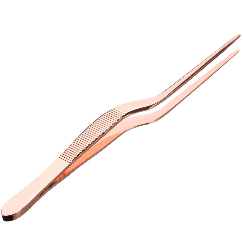 13.9 Cm Rvs Chef Plating Tweezer Tang Rose Gold Professionele Keuken Gereedschap